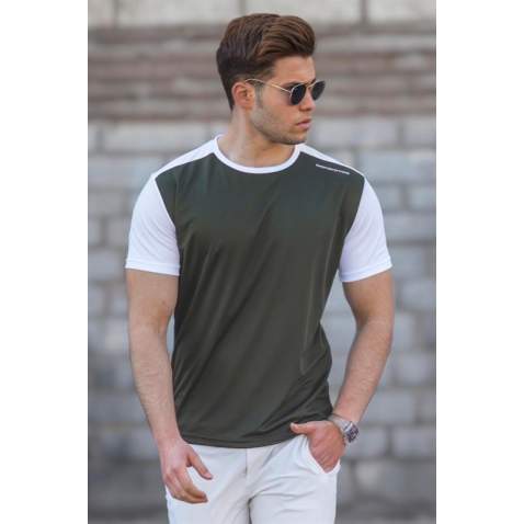 Madmext Men Printed Khaki T-shirt 5269 - Haki