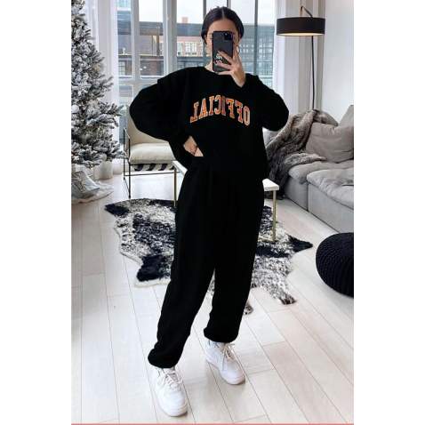 Mad Girls Black Tracksuit MG944 - Siyah