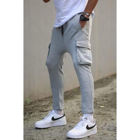 Gray Basic Trousers 4801 - Gri