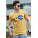 Madmext Yellow Printed T-shirt for Men 4509 - Sarı