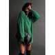 Mad Girls Oversize Green Sweater MG1344 - Yeşil