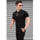 Men Black Polo T-Shirt - Siyah