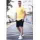 Madmext Men Yellow/Black T-shirt/Shorts Set 5655 - Sarı/siyah