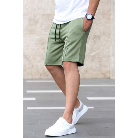 Madmext Khaki Capri Shorts 4849 - Haki