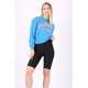 Mad Girls Blue Crew-Neck Women Sweatshirt MG789 - Mavi