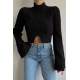 Mad Girls Black Cropped Sweater MG1395 - Siyah