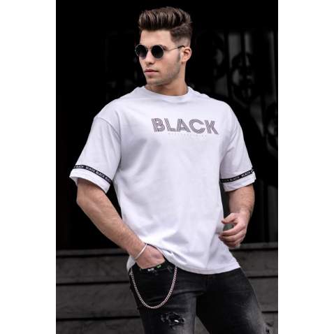 Madmext Men Printed White T-shirt 4976 - Beyaz