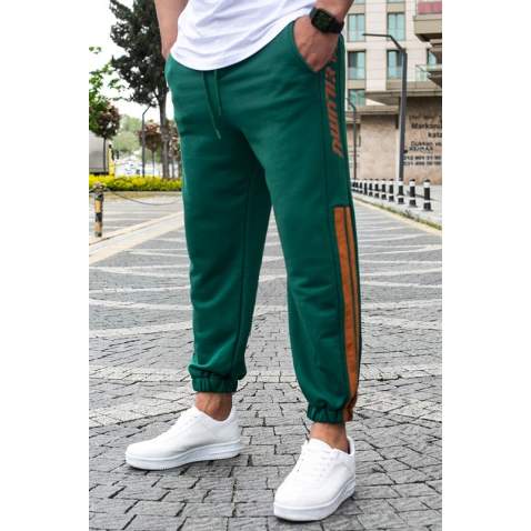 Madmext Men Oversize Short Cuffed Green Sweatpants 4833 - Yeşil