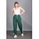 Mad Girls Green Bell Bottom Sweatpants MG1294 - Yeşil