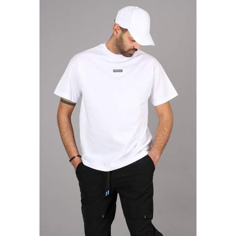 Madmext Men Back Printed White T-shirt 5365 - Beyaz