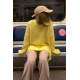 Mad Girls Oversize Yellow Sweater MG1297 - Sarı