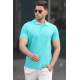 Madmext Men Plain Turquoise Polo T-shirt 5101 - Turkuaz