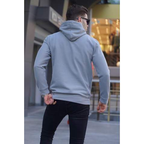 Dye Gray Basic Hoodie Sweatshirt 6014 - Boyalı gri