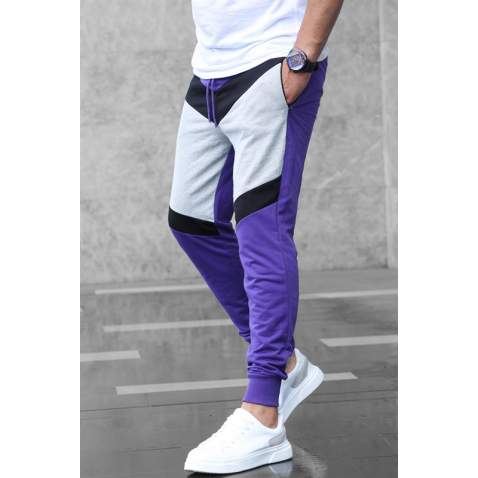 Mens Sweatpants In Color Design Purple Color 2927 - Mor