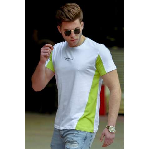 Madmext White T-shirt for Men 4542 - Beyaz