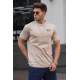 Madmext Men Printed Beige T-Shirt 5357 - Bej