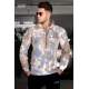 Madmext Camel Tie-Dye Patterned Hooded Men Sweatshirt 4759 - Camel