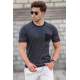 Madmext Men Front Pocket Anthracite T-shirt 5123 - Antrasit