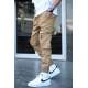 Madmext Men Cargo Tan Brown Trousers 5650 - Taba