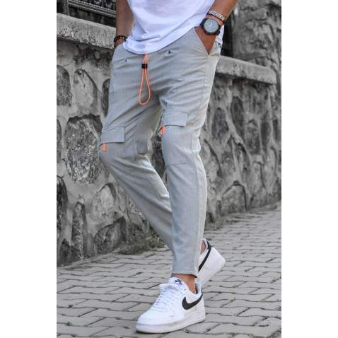 Madmext Gray Men Sweatpants with Pockets 4809 - Gri