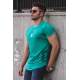 Madmext Green Printed T-shirt for Men 3023 - Petrol yeşili