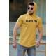 Madmext Yellow T-shirt with Hood for Men 4506 - Sarı