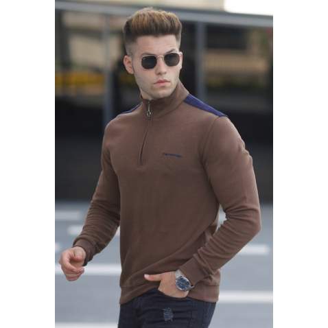 Madmext Men Dark Brown Sweatshirt 5155 - Koyu kahverengi