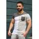 Madmext Grey T-shirt with Pocket for Men 3015 - Gri