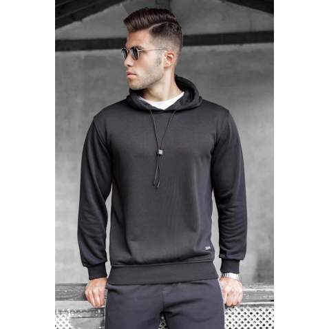 Madmext Men Black Sweatshirt 5334 - Siyah