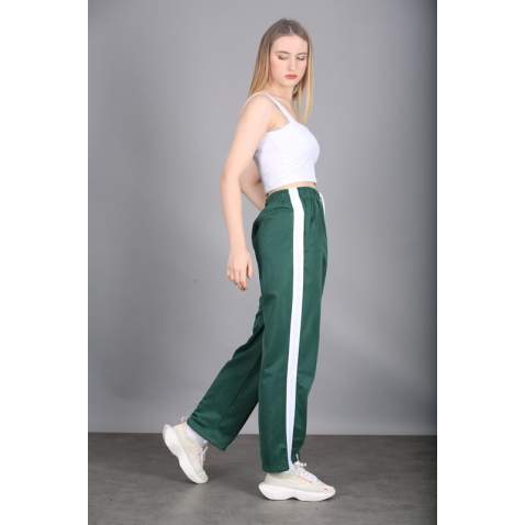 Mad Girls Green Bell Bottom Sweatpants MG1294 - Yeşil