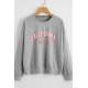 Mad Girls Gray Crew-Neck Women Sweatshirt MG789 - Gri