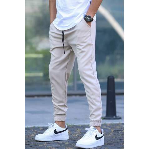 Beige Slim Fit Jogger Trousers 5472 - Bej