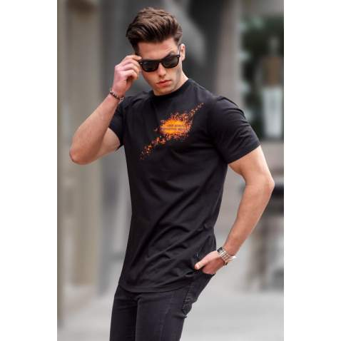 Madmext Men Black T-shirt 5367 - Siyah