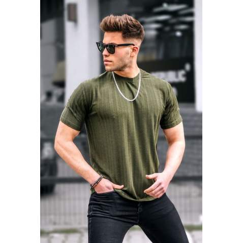 Men Oversize Khaki T-Shirt - Haki