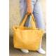 Mad Girls Kabartmalı Puf Kumaş Shopper Hardal Çanta Mg1134 - Hardal