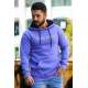 Madmext Purple Printed Hoodie 4157 - Mor