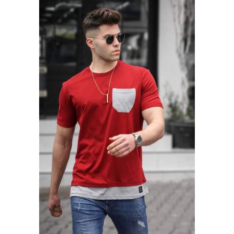 Madmext Men Maroon T-shirt 5353 - Bordo