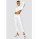 Mad Girls White Hooded Women Tracksuit Set MG467 - Beyaz