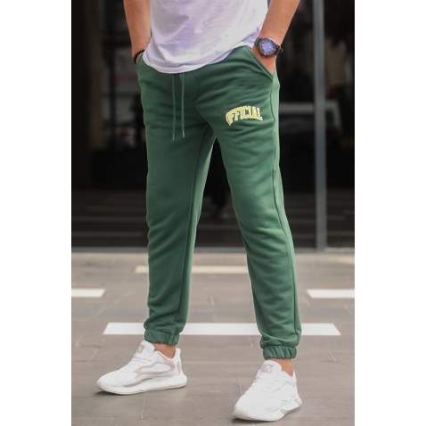 Madmext Printed Green Sweatpants For Men 5616 - Yeşil