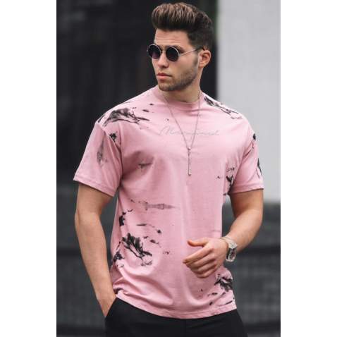 Men Soft Pink Over Fit T-Shirt 5207 - Pudra