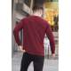 Maroon Striped Knitwear Sweater 5961 - Bordo