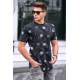 Madmext Men Printed Black T-Shirt 5392 - Siyah