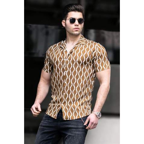 Madmext Camel Men Shirt 4927 - Camel