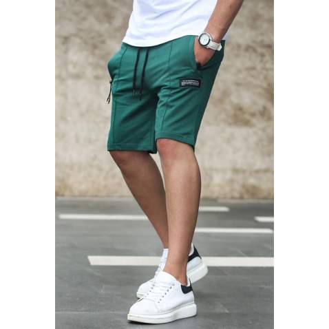 Madmext Green Zipper Detailed Shorts 4226 - Yeşil