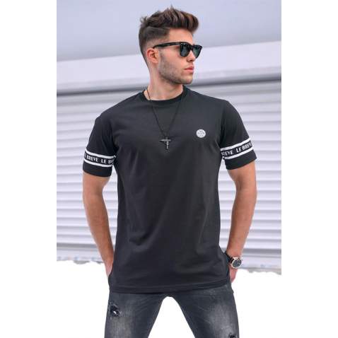 Madmext Men Black T-shirt 5381 - Siyah