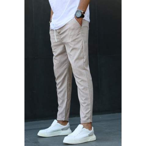 Men Brown Slim Fit Jogger Trousers 5471 - Kahverengi