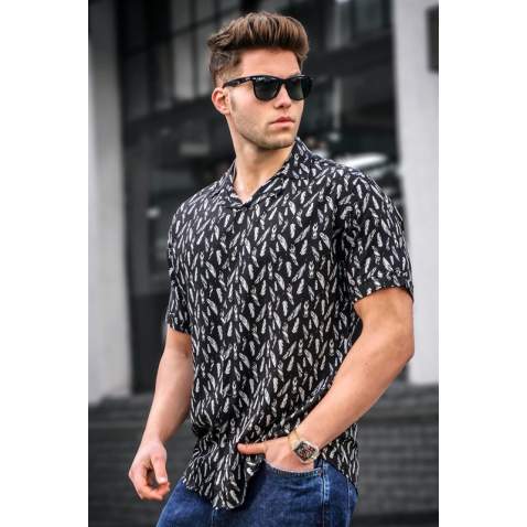 Madmext Men Black Designed Shirt 5533 - Siyah