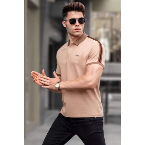 Beige Polo T-Shirt 5888 - Bej