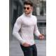 Stone Gray Turtleneck Knitwear Sweater 5763 - Taş rengi