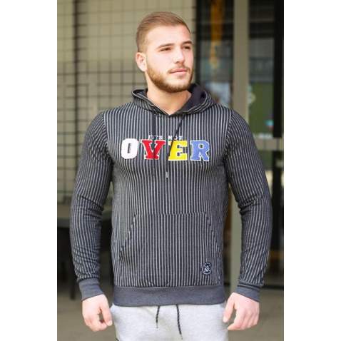 Madmext Men Hoodie Smoke Gray Sweatshirt 2788 - Füme